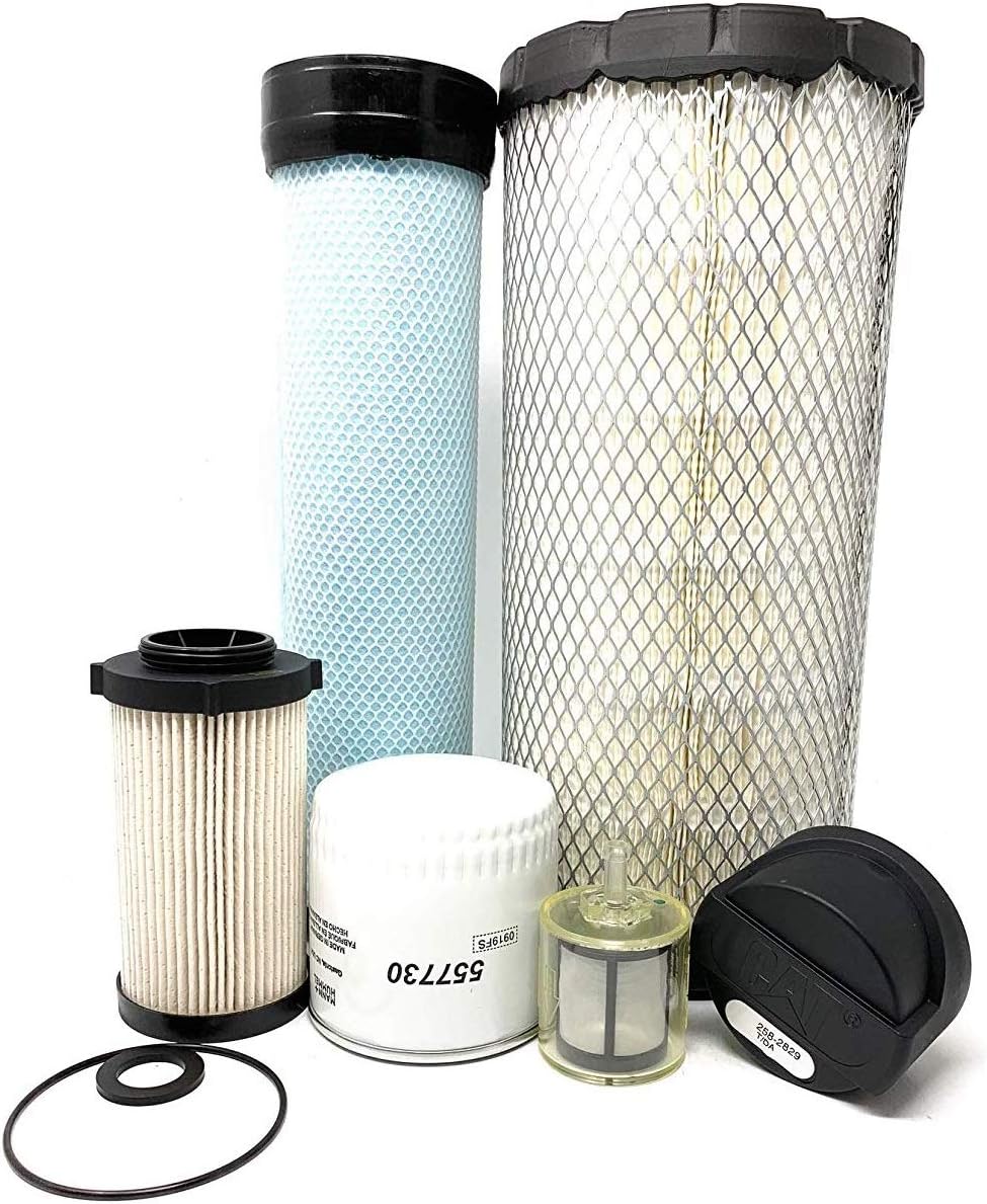 CFKIT 500 Hours Filter Kit Compatible with CAT 277D (Serial # Prefix FMT)