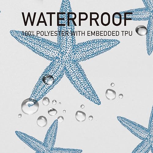 Miniatura 5 de Bolsas de mano, bolsas de comestibles reutilizables impermeables bolsas de compras de playa, decoración marina de conchas de estrella de mar de