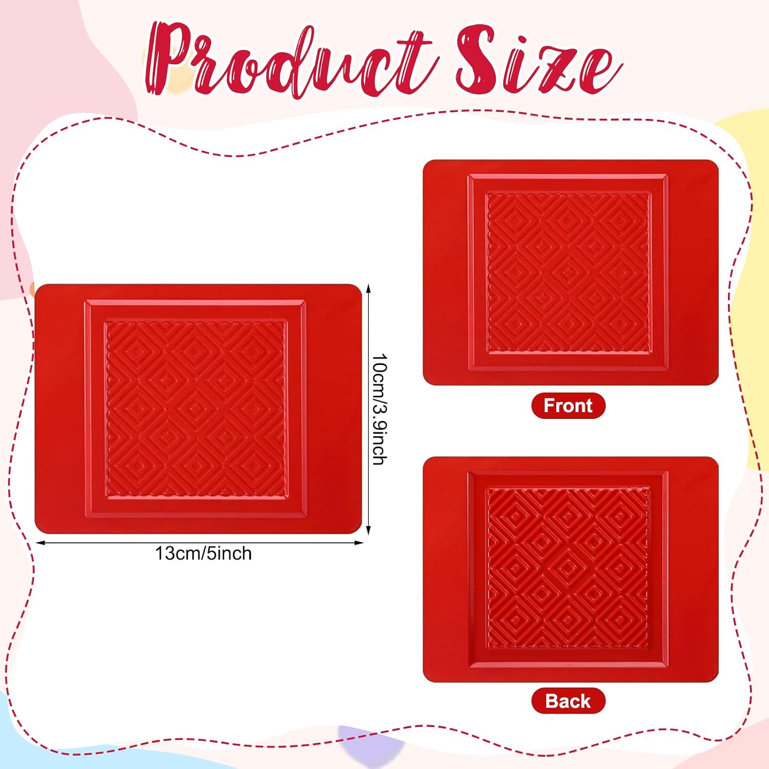 Kathfly 16 Pcs Teach Me Shapes Rubbing Plates Kit 4 x 5 Inch Assorted Texture Rubbing Plates Shapes Learning Tools for Developmental Learning Birthday Gifts