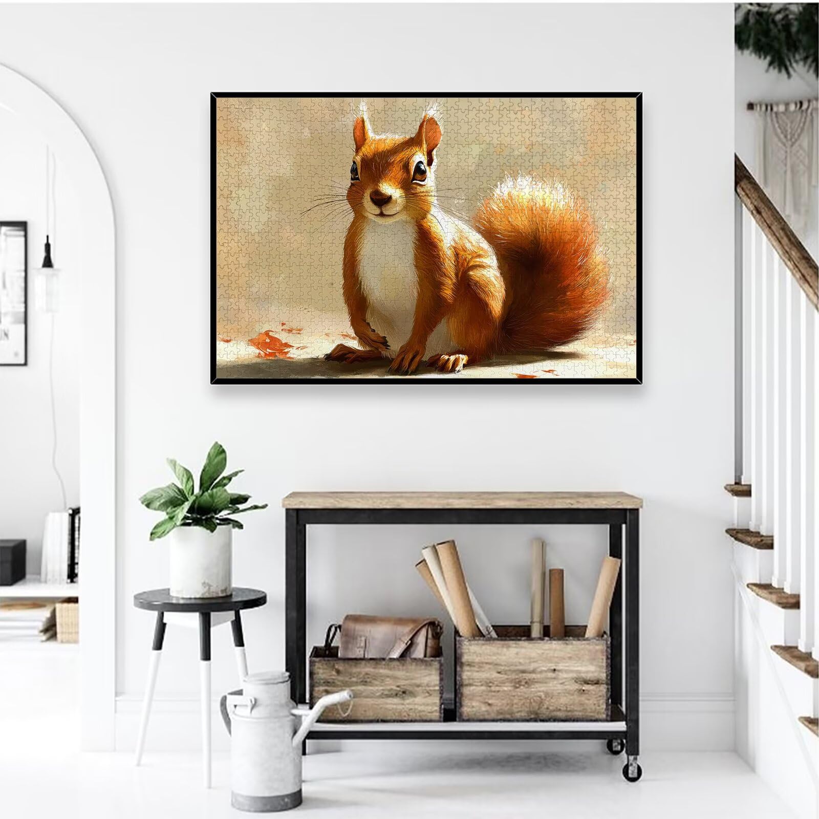 Puzzle 1000 elementów, wiewiórki, 1000 elementów, drewniane puzzle dla dorosłych, z ekskluzywnym pudełkiem do pakowania, klasyczne puzzle dla całej rodziny, duże puzzle na prezenty, -2153
