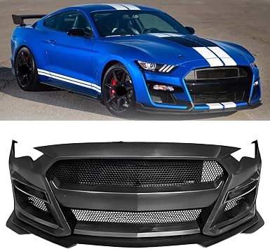 GT500 Style Front Bumper Cover Kits W/Grille For 2018-2023 Ford Mustang Perfect