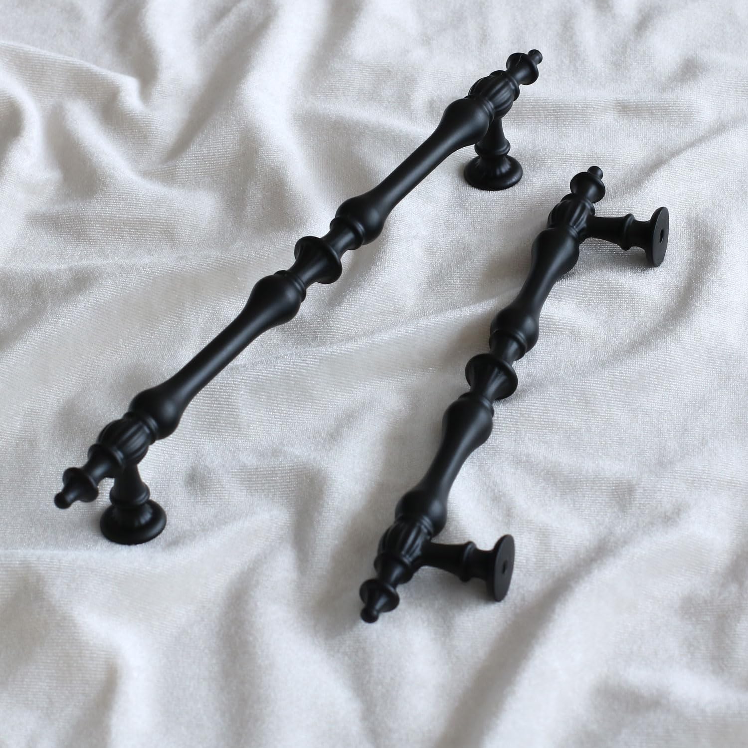 Badem10 Şehzade Kulp Mobilya Mutfak Dolabı Çekmece Dolap Kulpları Kapak Kulpu Kulbu Siyah 224 mm Metal