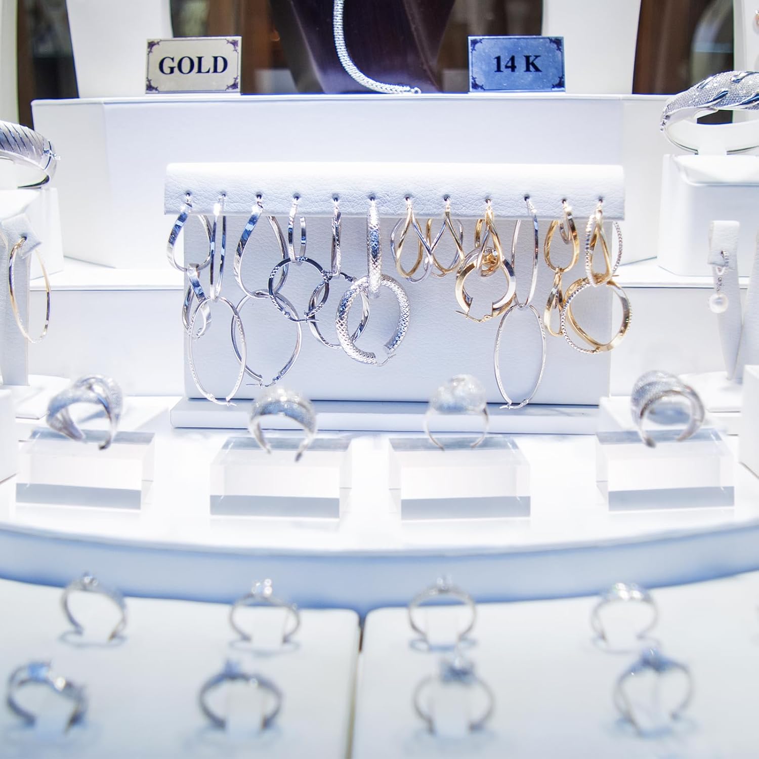 Remerry 16 Pcs Clear Acrylic Blocks Square Display Block Clear Polished Cube Acrylic Jewelry Display Stand Ring Showcase Holder Base(2 x 2 x 1 Inch, 3 x 3 x 1 Inch)