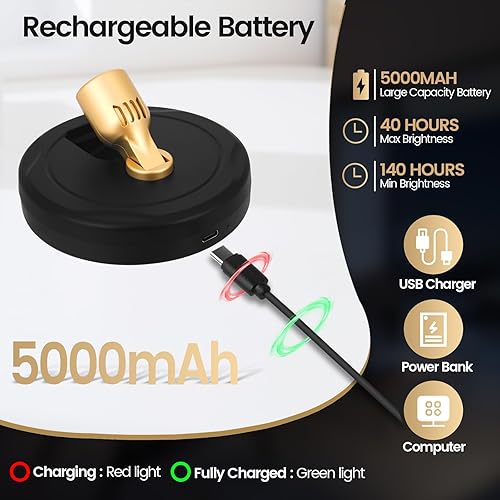 Miniatura 9 de Foco LED inalámbrico, luces de imagen a pilas, iluminación ascendente para interiores, luces de disco con 2 controles remotos, luces regulables,