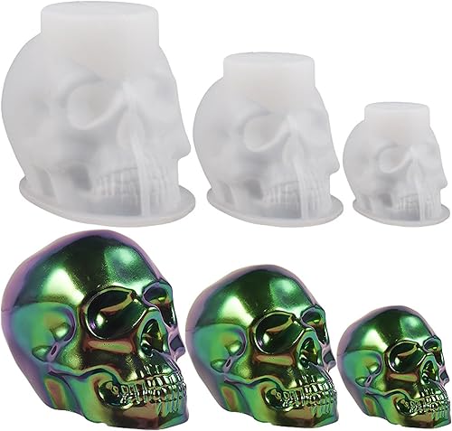 Paquete de 2 moldes de resina de calabaza, moldes de vela de calabaza 3D de Halloween, moldes de silicona de calabaza para resina epoxi, jabón hecho