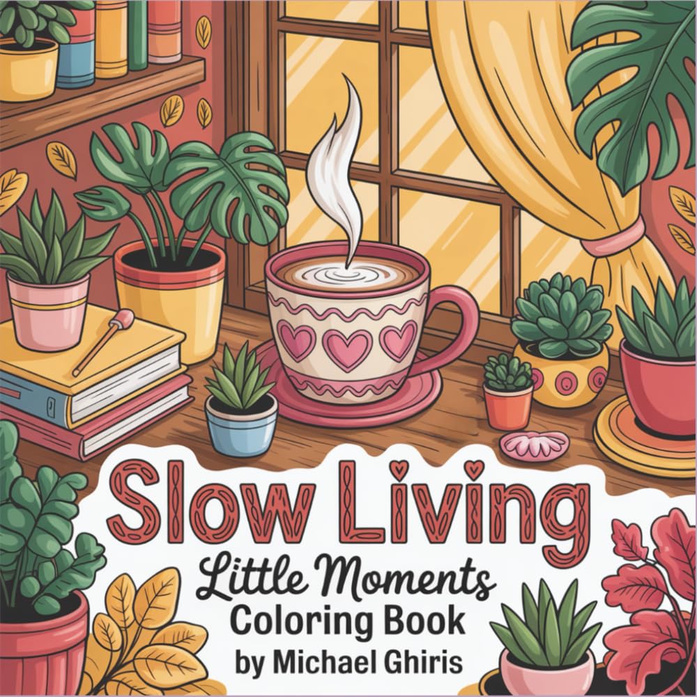Slow Living: Little Moments Coloring Book - Cozy Scenes of Peaceful Everyday Life - Simple, Heartwarming Illustrations for Mindful Adults