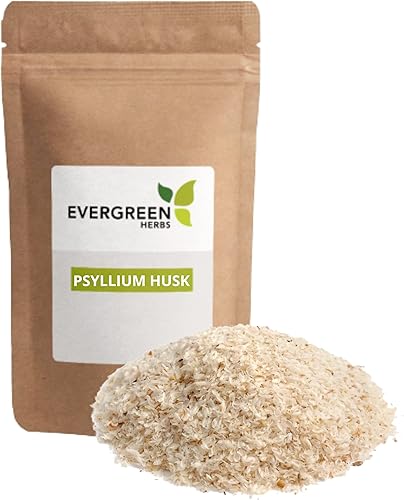 Evergreen Herbs Polvo de cáscara de psyllium molida Plantago Psyllium bolsa de 8 onzas 801oz hierbas mexicanas hechas en la naturaleza sin OMG apta
