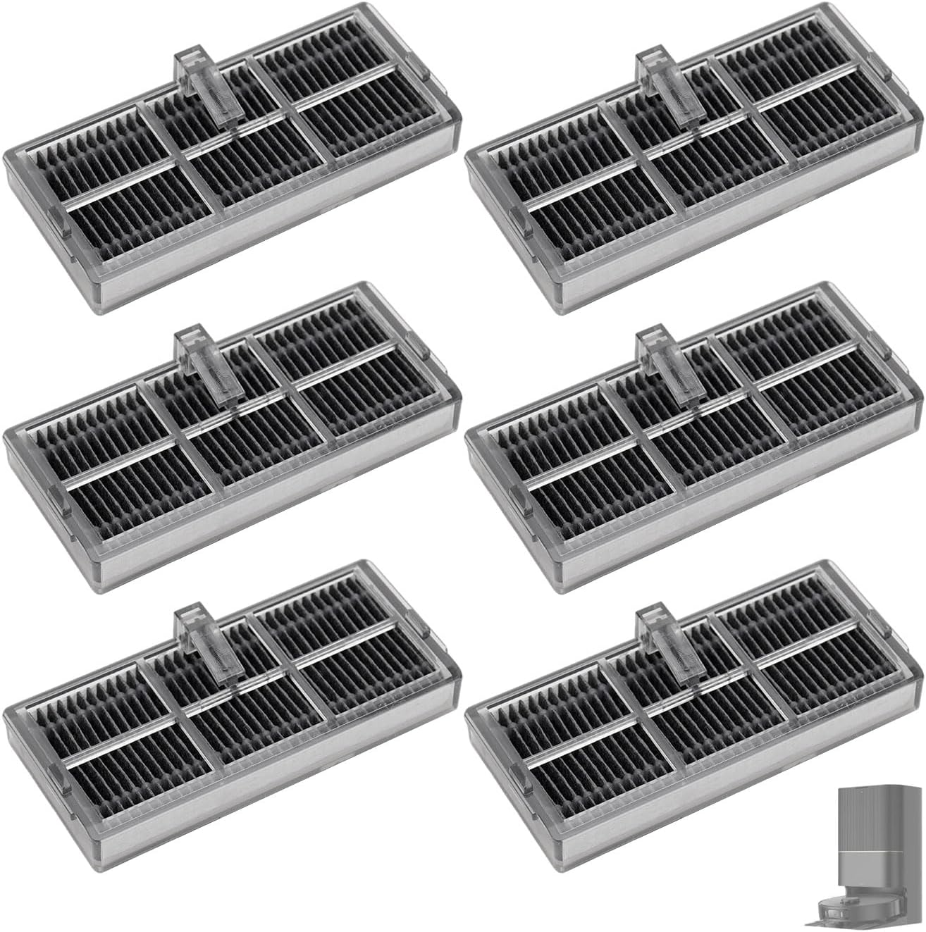 L40 Ultra Replacement HEPA Filters is compatible with Dreame X40 Ultra/L10s Pro Ultra Heat/X30 Ultra/L10s Ultra Gen 2/Mova P50 Ultra/P50 Pro Ultra/P10 Pro Ultra Robot Vacuum Filter（6 Pack）