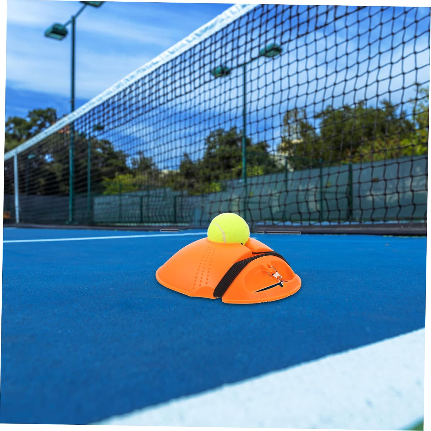 1set Tennis Self Training Tool String Interactive Tennis Learning Equipment for All Ages Portable Practice Device for Boys and Girls and Adults Includes Base and
