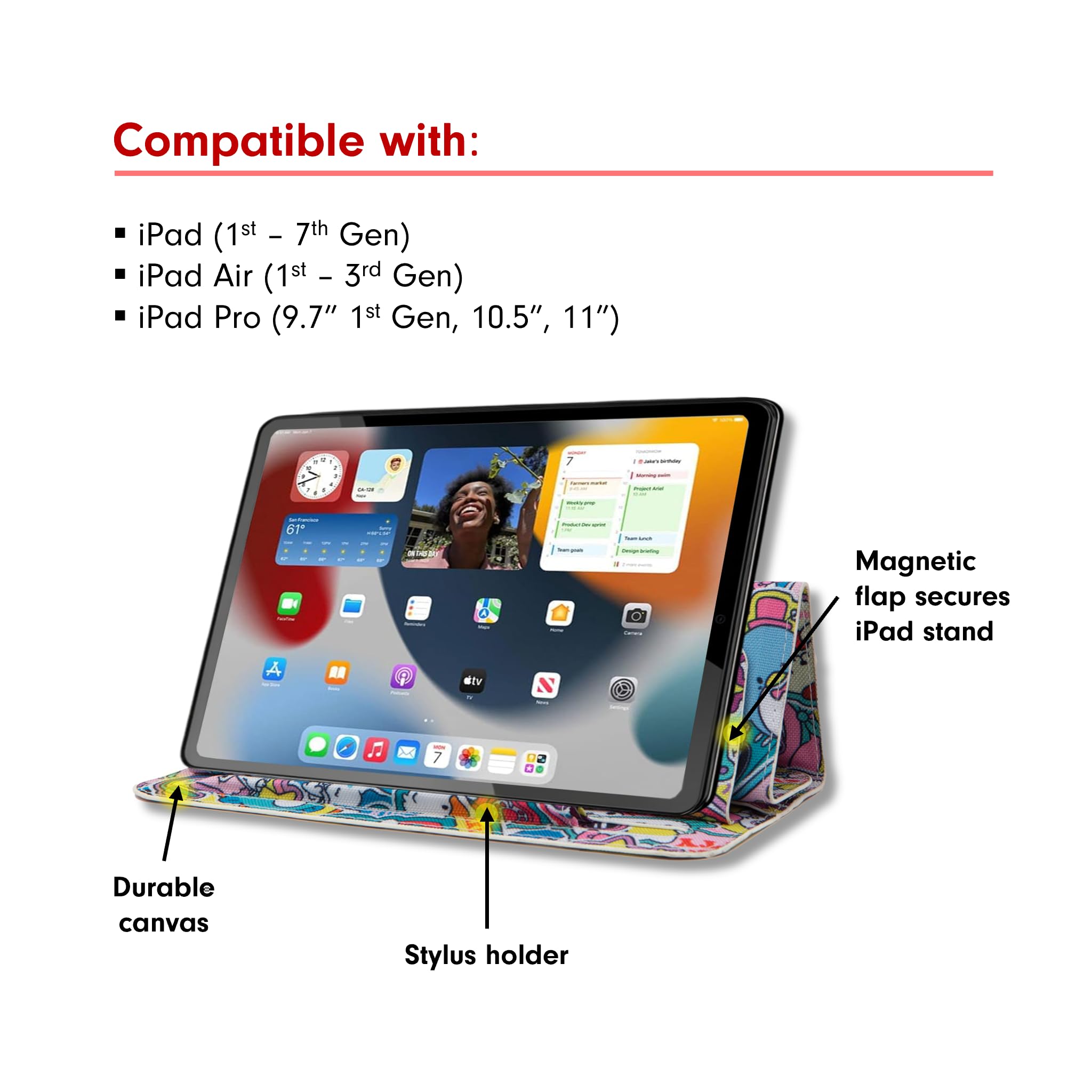 Amazon.com: Sonix x Sanrio Sleeve, Canvas Foldable Case and Stand