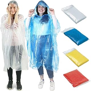 HMRigbly 1-100PACKS Disposable Rain Ponchos for Kids and Adults,Disposable Emergency Waterproof Raincoat Rain Ponchos for Camping, Hiking,Outdoors,Recreation, Festivals