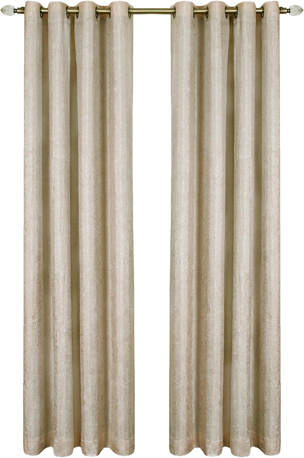 ACHIM Light Filtering Curtain Panels for Windows - 52" x 63" - Tan - Room Darkening Lined Grommet Drapes for Bedroom & Living Room - Polyester, Machine Washable