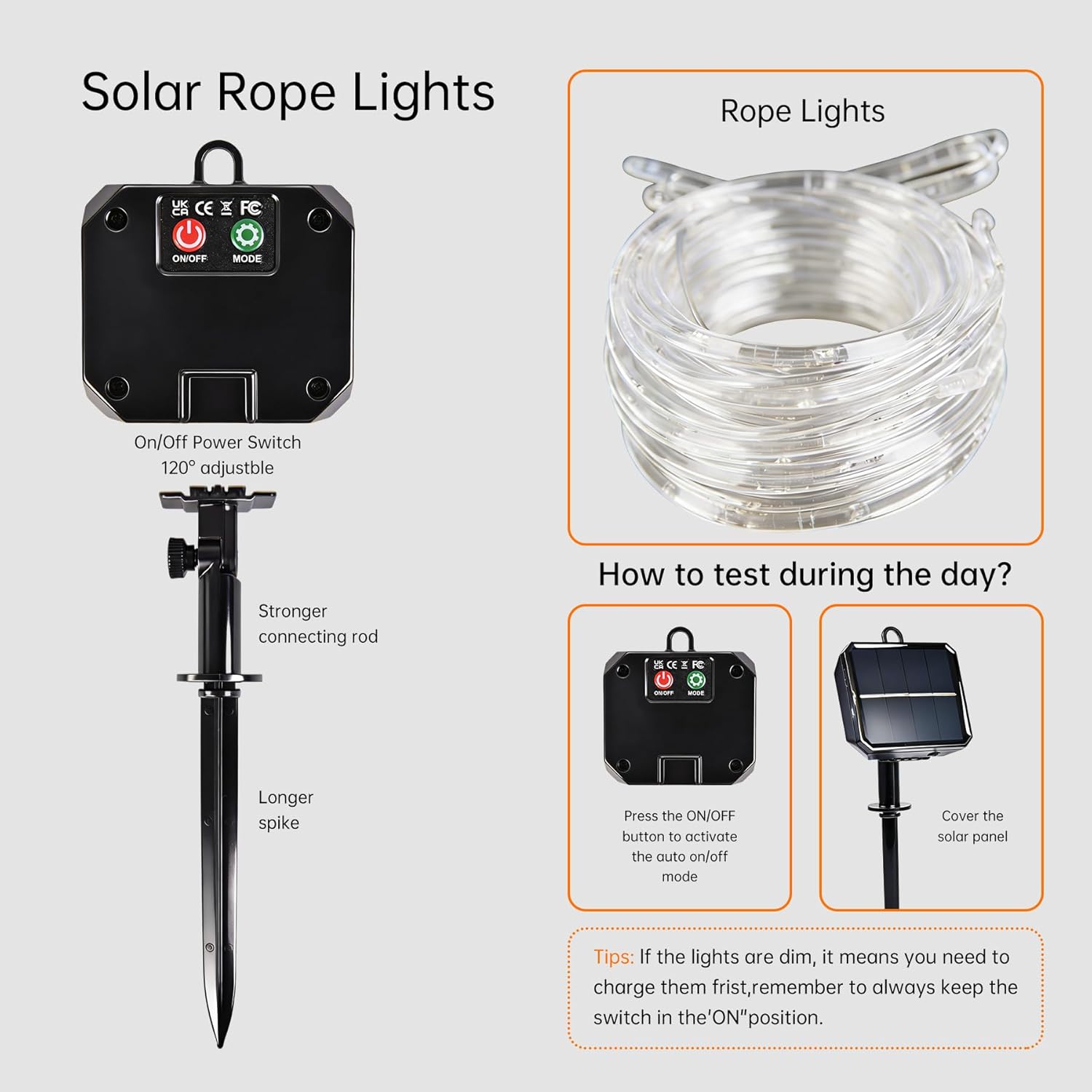 Solar Rope Lights for outside, 66ft 200 LED Solar string Lights with 8 Modes, Waterproof Solar Outdoor Light for Patio Garden Party Tree Porch Pool Fence Outdoor Holiday Xmas Decor-Warm White