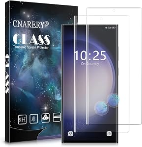 [2 Pack] Cnarery Screen Protector Compatible for Galaxy S23 Ultra 6.8 Inch, 9H Tempered Glass Film, Fingerprint Unlock