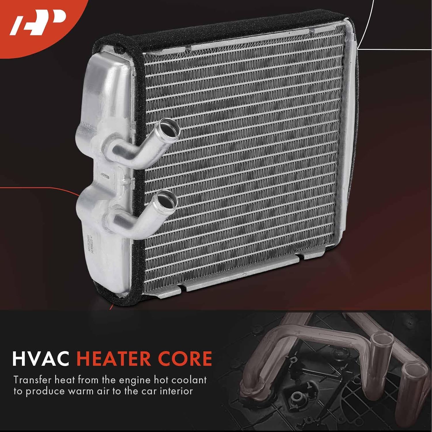 A-Premium HVAC Heater Core Compatible with Ford F-100 1980-1983, F-150 1980-1986, F-250 1980-1986, F-350 1980-1986, F-600 1985-1994, F-600 LPO 1990-1994, F-700, F-800, F-800 LPO, F-Super Duty, Bronco