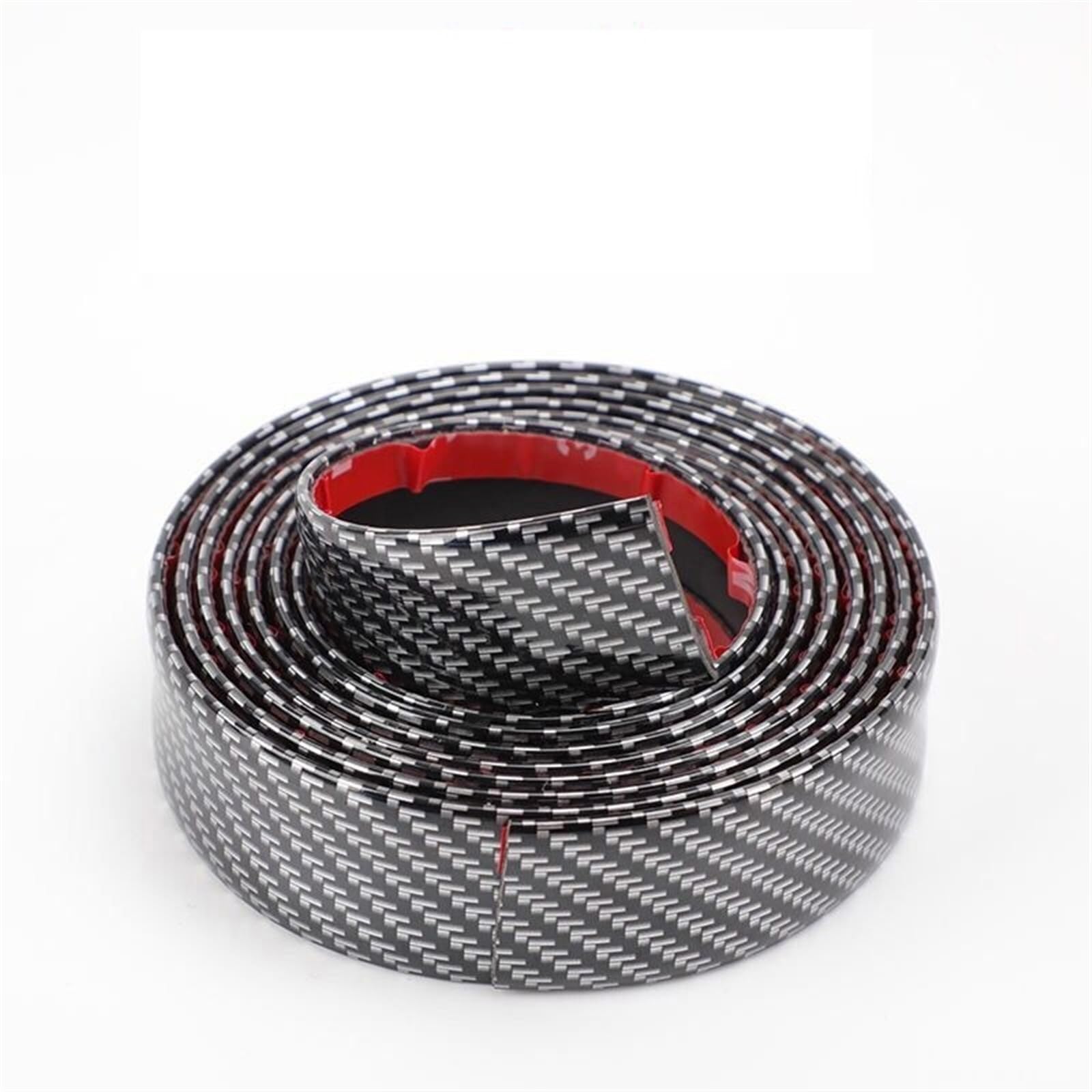Protezione paraurti Posteriore Striscia di modanatura per portiera auto fai da te in fibra carbonio 1 larghezza 3 cm, protezione per soglia, paraurti, stile(100X3cm Black)