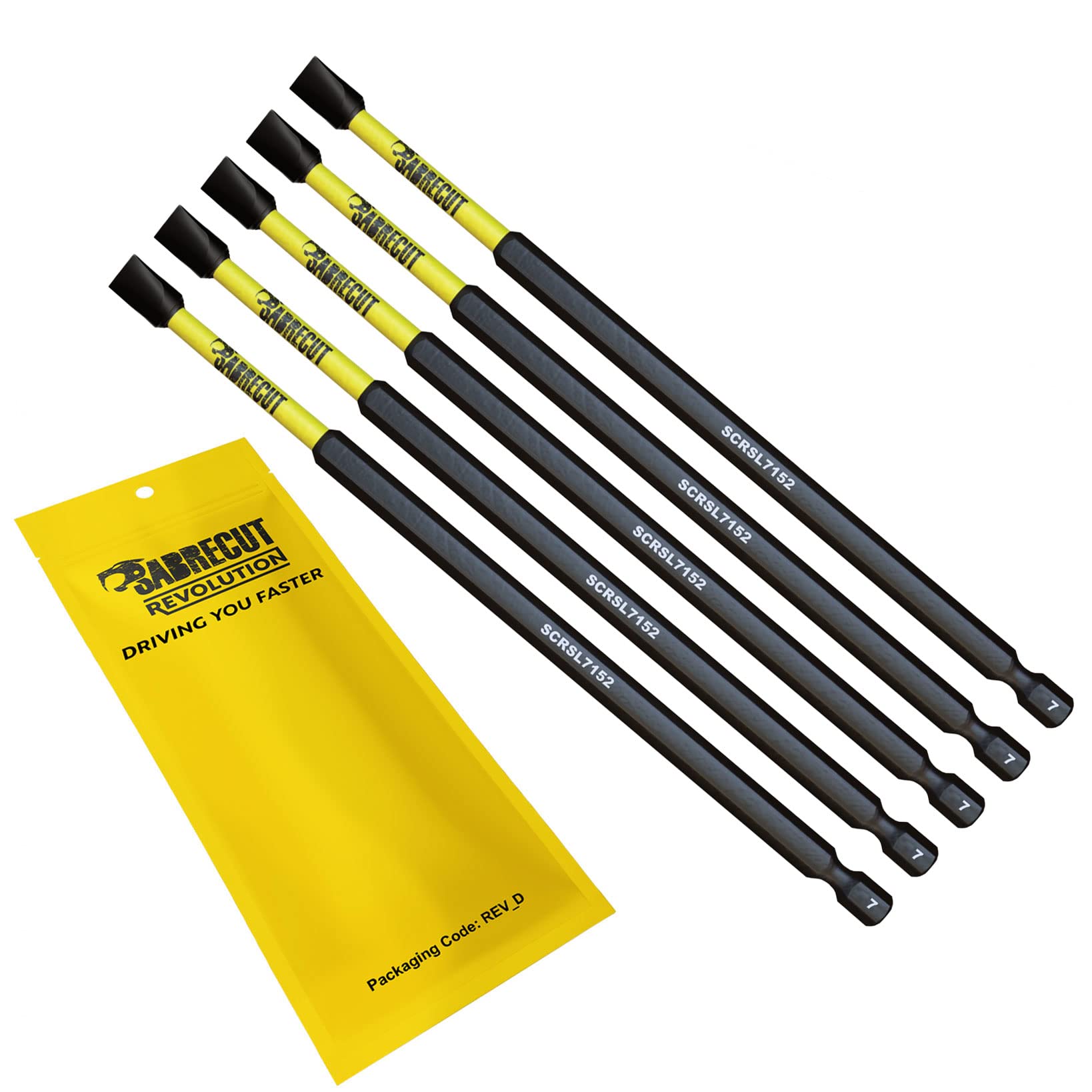 SabreCut Impact Bits SL7 152mm x 5 - Milwaukee DeWalt Professional