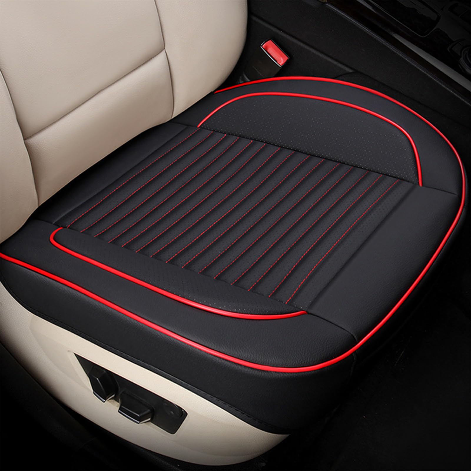 Coprisedili per Auto Sedili Anteriori, Set Universale di Coprisedili in Pelle PU di Lusso per Auto Sedili Anteriori, Coprisedili in Pelle Universali per Limousine/SUV/Pickup/Van (Stile A, 2)