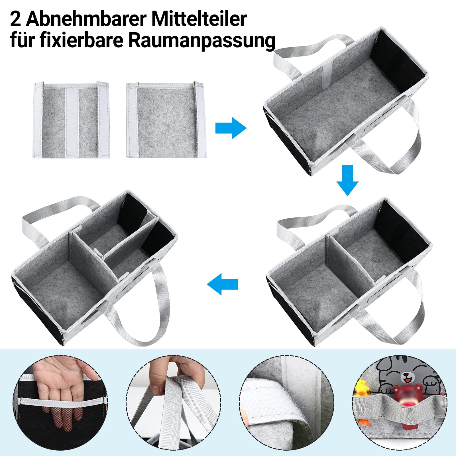 Yotako Sac De Transport Toniebox - Organisateur Avec Poignée Pour 30-40 Tonies, Design Écoute Sans Retirer La Boîte
