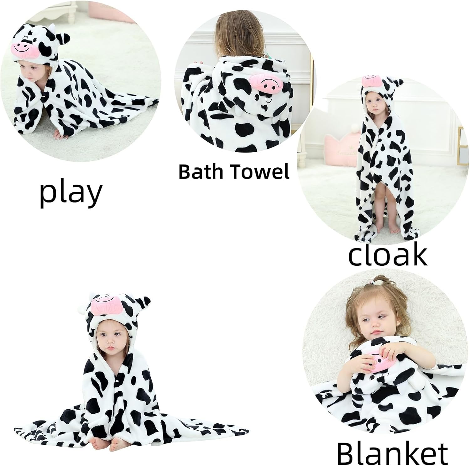 Wearable Blanket Hoodie for Kids Toddlers Hooded Towels Soft Cozy Wearable Throw Blanket Hoodie for Boys Girls - Image 6