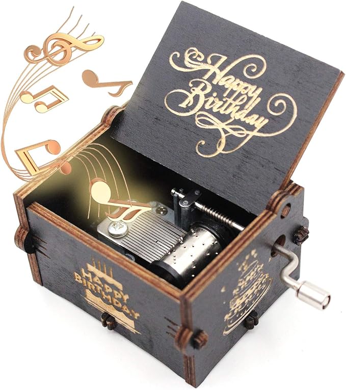 ukebobo Wooden Music Box Happy Birthday Music Box