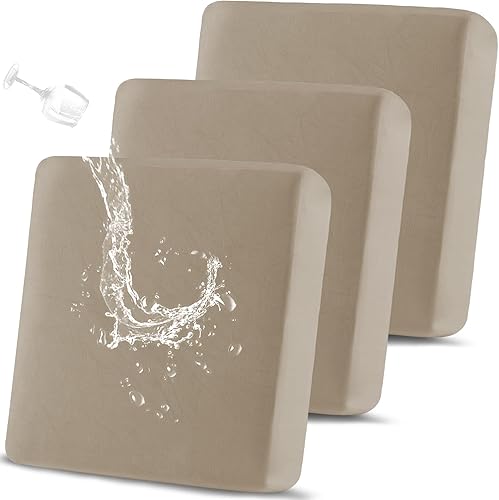 Fundas de cojín 100% impermeables de repuesto, fundas de cojín elásticas para asiento de sofá, protector de muebles para niños y mascotas (funda de