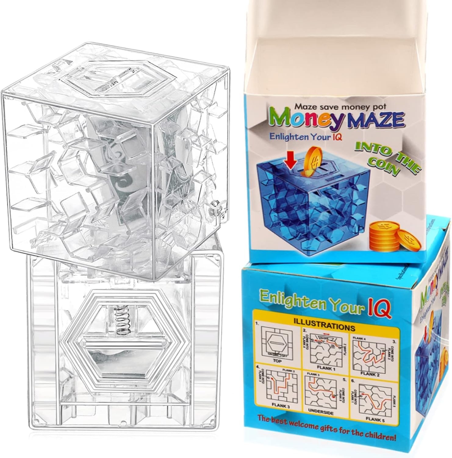 2 Pieces Money Maze Puzzle Box, Kids Toys, Birthday Gift