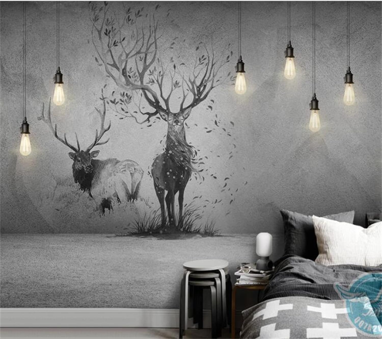 Papier peint 3d élan vintage : créez une ambiance cocooning dans votre chambre