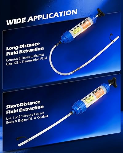 Miniatura 10 de Orion Motor Tech Bomba extractora de aceite, extractor manual de líquido de 6.8 fl oz para transmisión de engranajes de transmisión de aceite y
