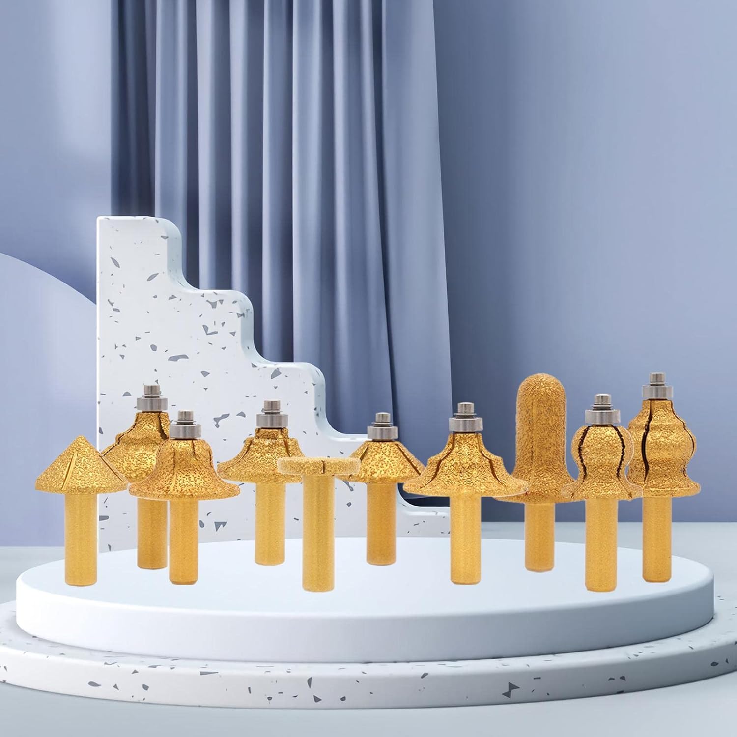 Diamond Rounding Cutter Router Bits Stone Trimming Milling Cutter 11