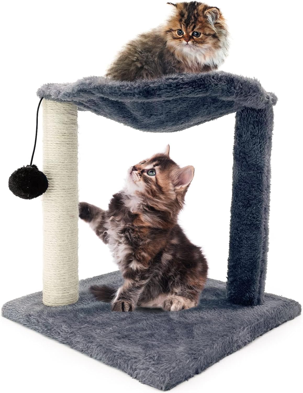 Fhiny Cat Scratching Post with Hammock, Small Sisal Kitten