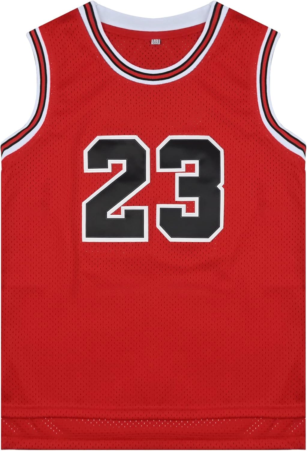 Youth Basketball Jerseys #23 Classic Retro Hip Hop Basketball Sleeveless Sweatshirt Kids Gift Black/Red XS-XL (Red, XL)