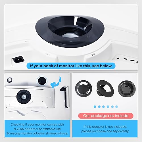 Miniatura 7 de Brazo de monitor resistente de 24-57 pulgadas, hasta 59.4 libras, soporte de escritorio único para TV y pantalla ultraanchos, soporte de monitor