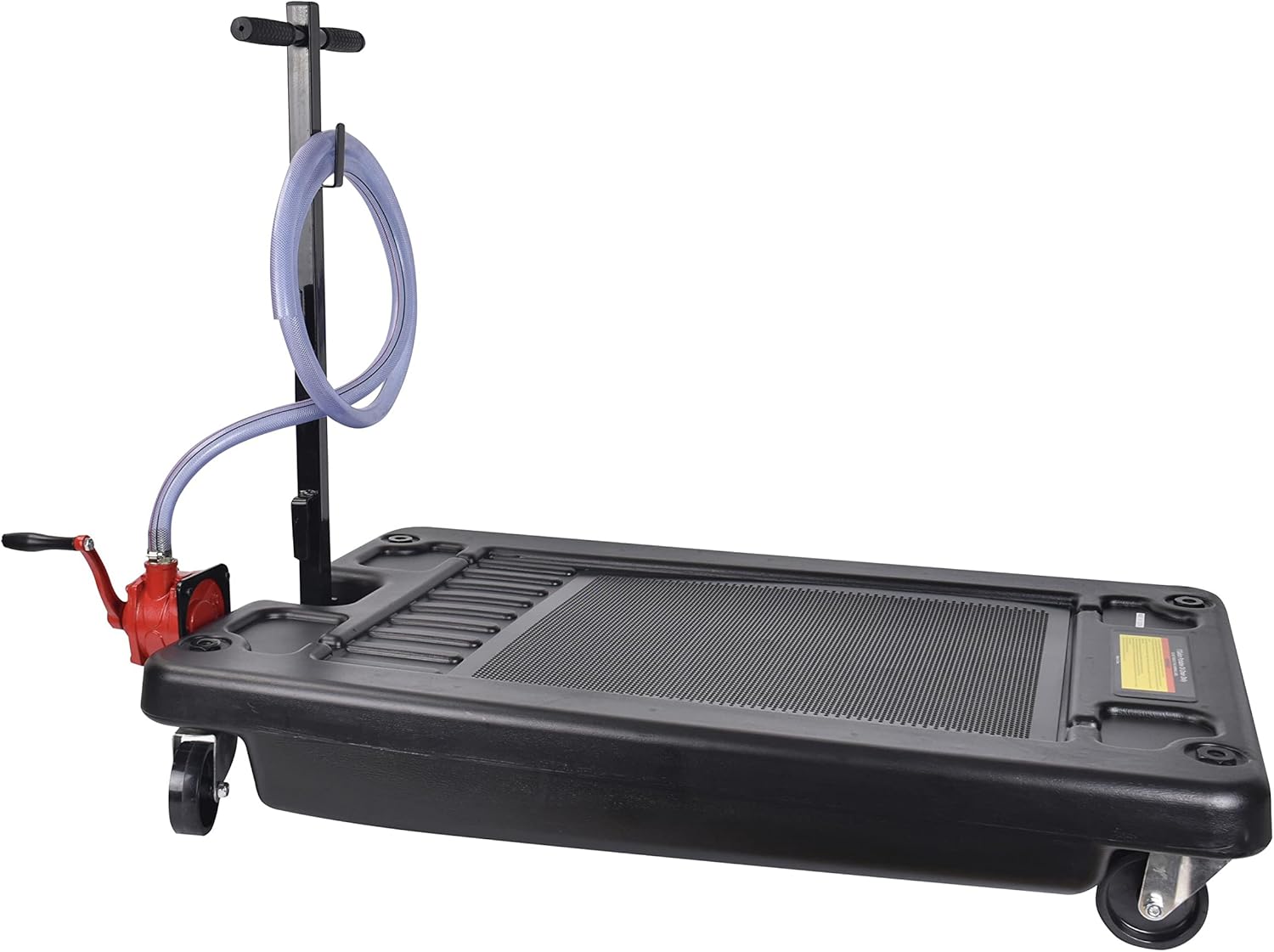 Aain AA47W 17 Gallon Oil Drain Pan with pump, Large Capacity Oil Change Pan with Low Profile for Truck, Car with Evacuation Hose, Black