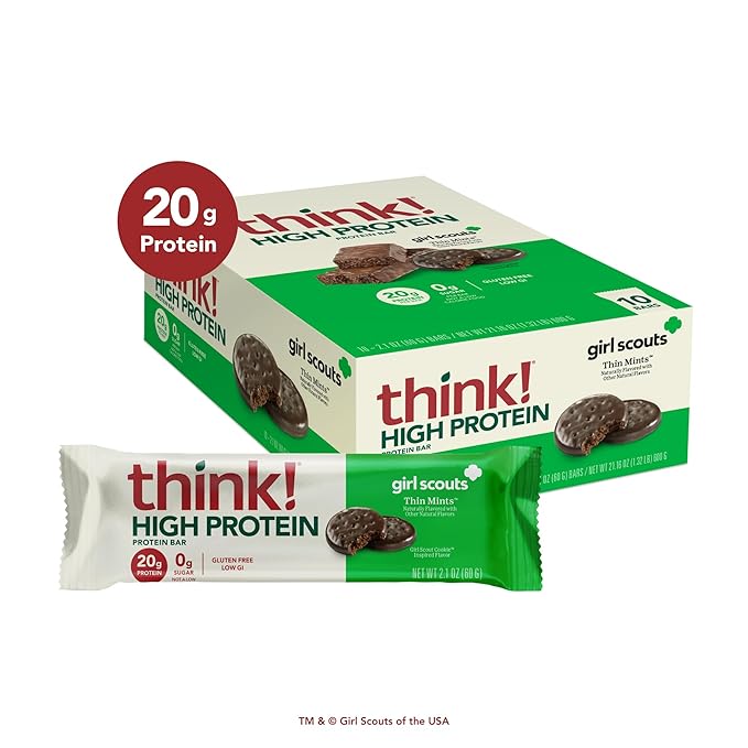 Think! Barra de Proteína, Snack Alto en Proteína, Sin Gluten, 20g Proteína, 10 Unidades miniatura 2