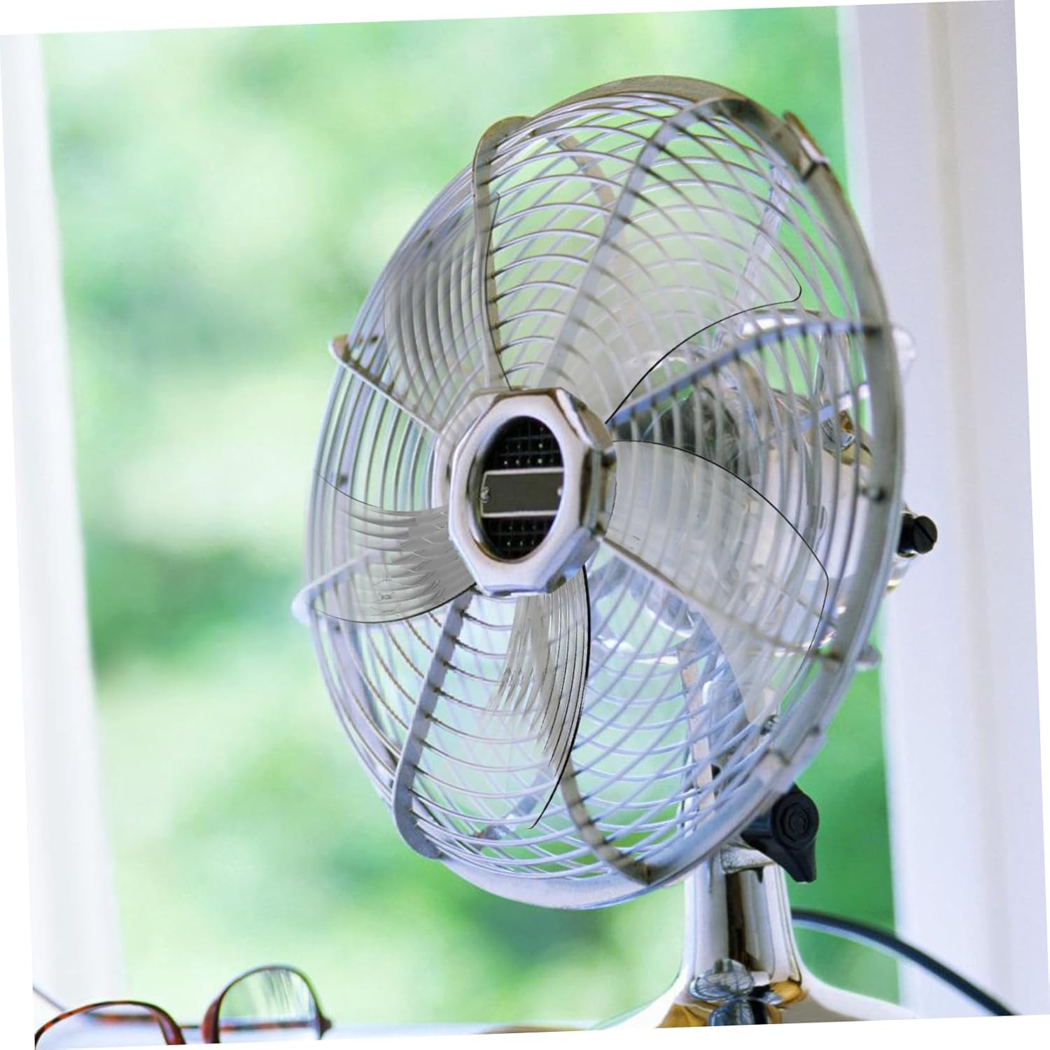 2pcs Plastic Fan Blades for Electric Standing Fans Replacement Leaf Design Easy to Install and Clean and Low Noise