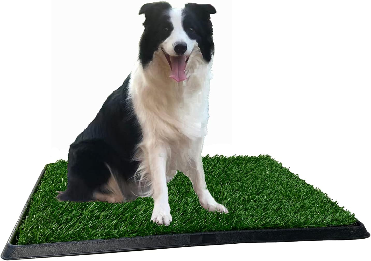 Dog Pee Pads Artificial Grass Turf,Portable Pet Potty Trainer,Self Cleaning Litter Box Indoor Dog House,Dogs Potty Grass Training Mat (20"x30")