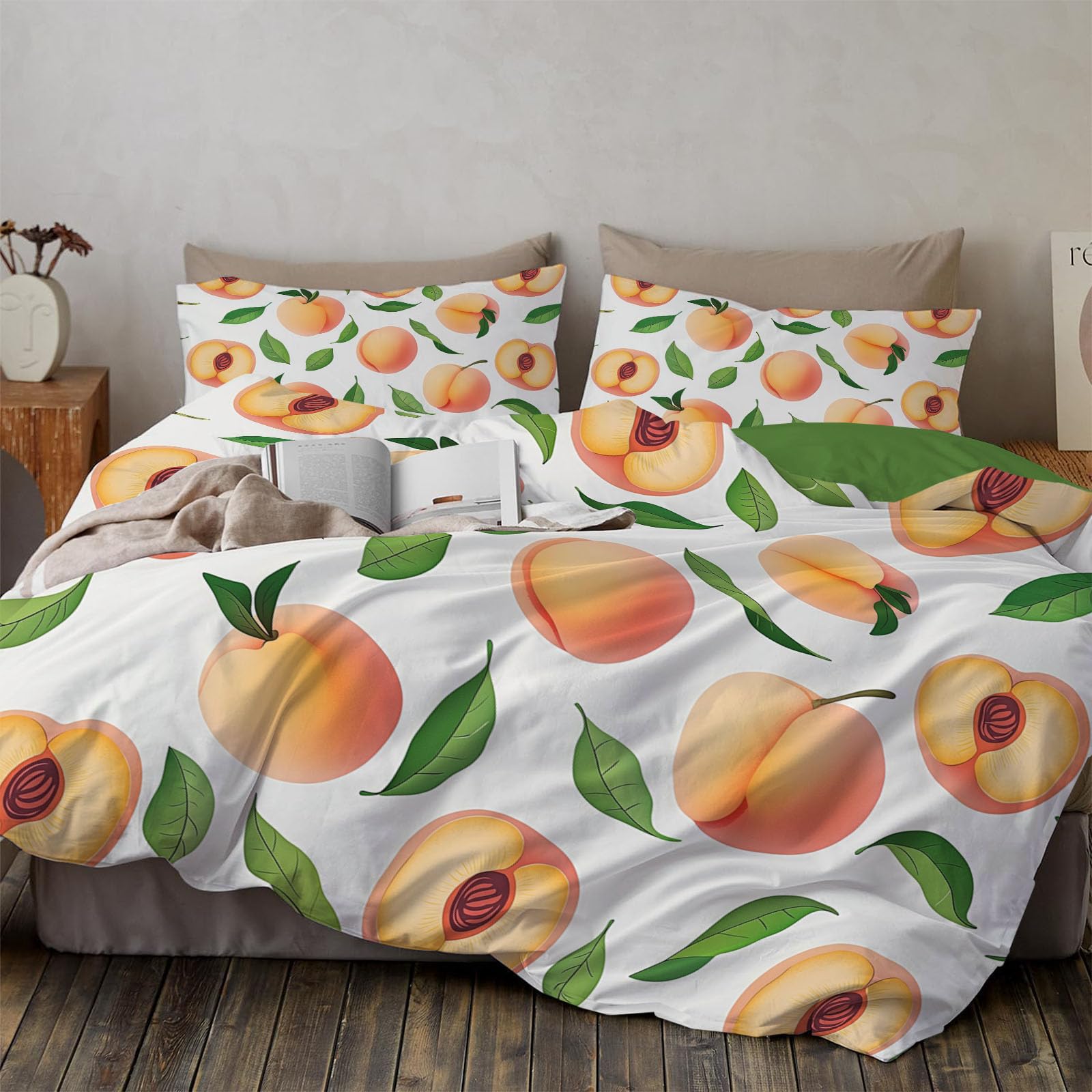 Housse de couette 140x200cm respirante et douce pour lit enfant blanc