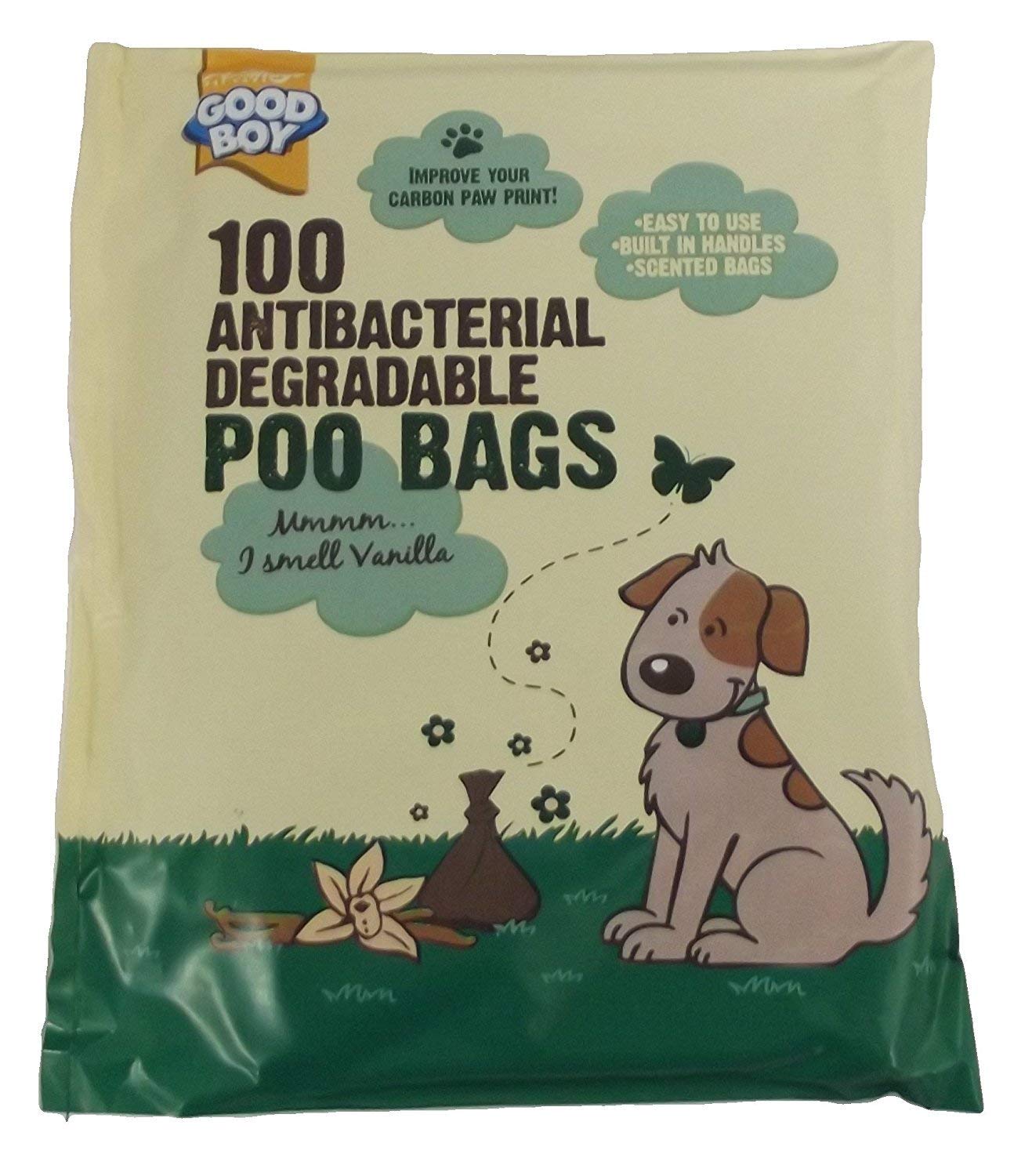 3XAntibacterial Degradable Scented Dog Poo Bags - Pack of 100