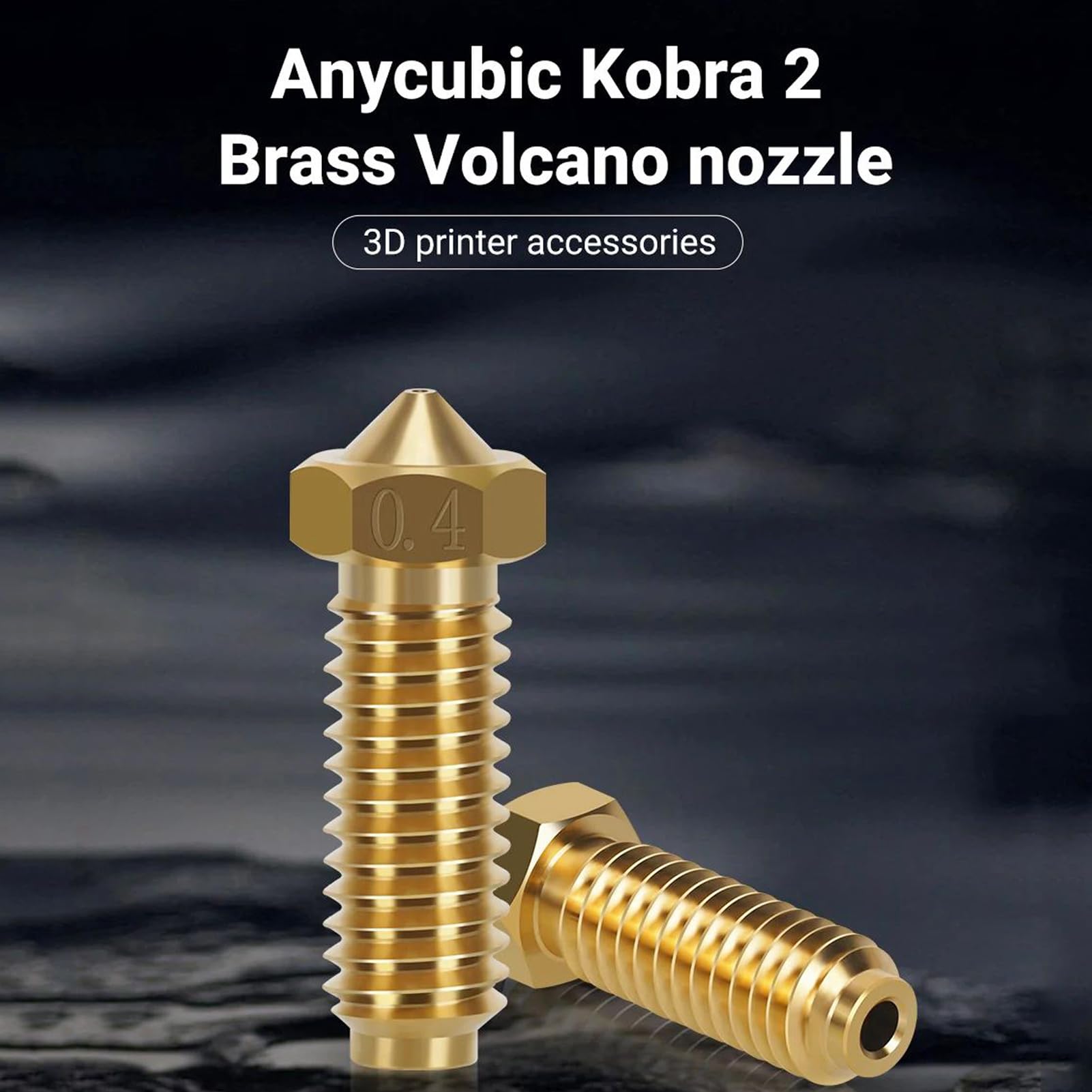 2 stuks geharde stalen Quick Swap Nozzles voor Kobra 3 Max, 3D-printer