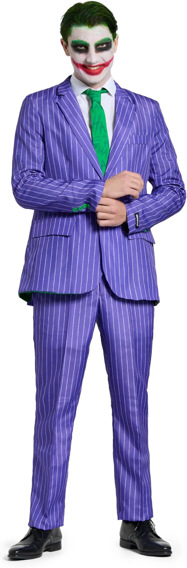 Men's Halloween Joker Suit Costume Cosplay Party Adult Slim Fit