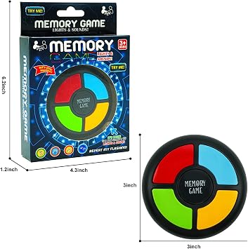 Gelabur Handheld Memory Games for Kids Ages 4-8, Light Up Electronic Toys, Car Travel Board Games for Kids,Birthday Gifts for 3-12 Year Old Boys