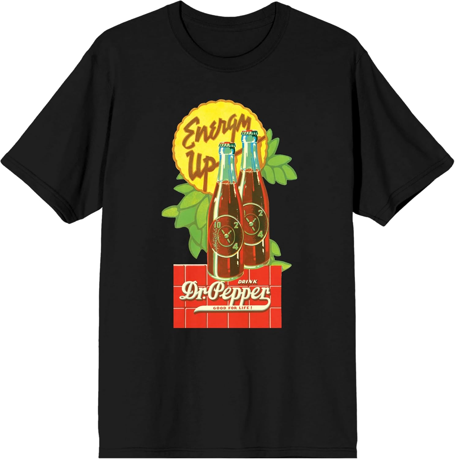 Dr Pepper Energy Up Men's Black Short Sleeve Tee