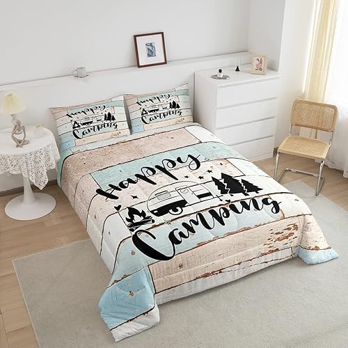 Miniatura 3 de Juego de edredón para caravanacasa rodante tamaño Queen, juego de ropa de cama decorativa para remolque de camping de 3 piezas para niños, niñas y