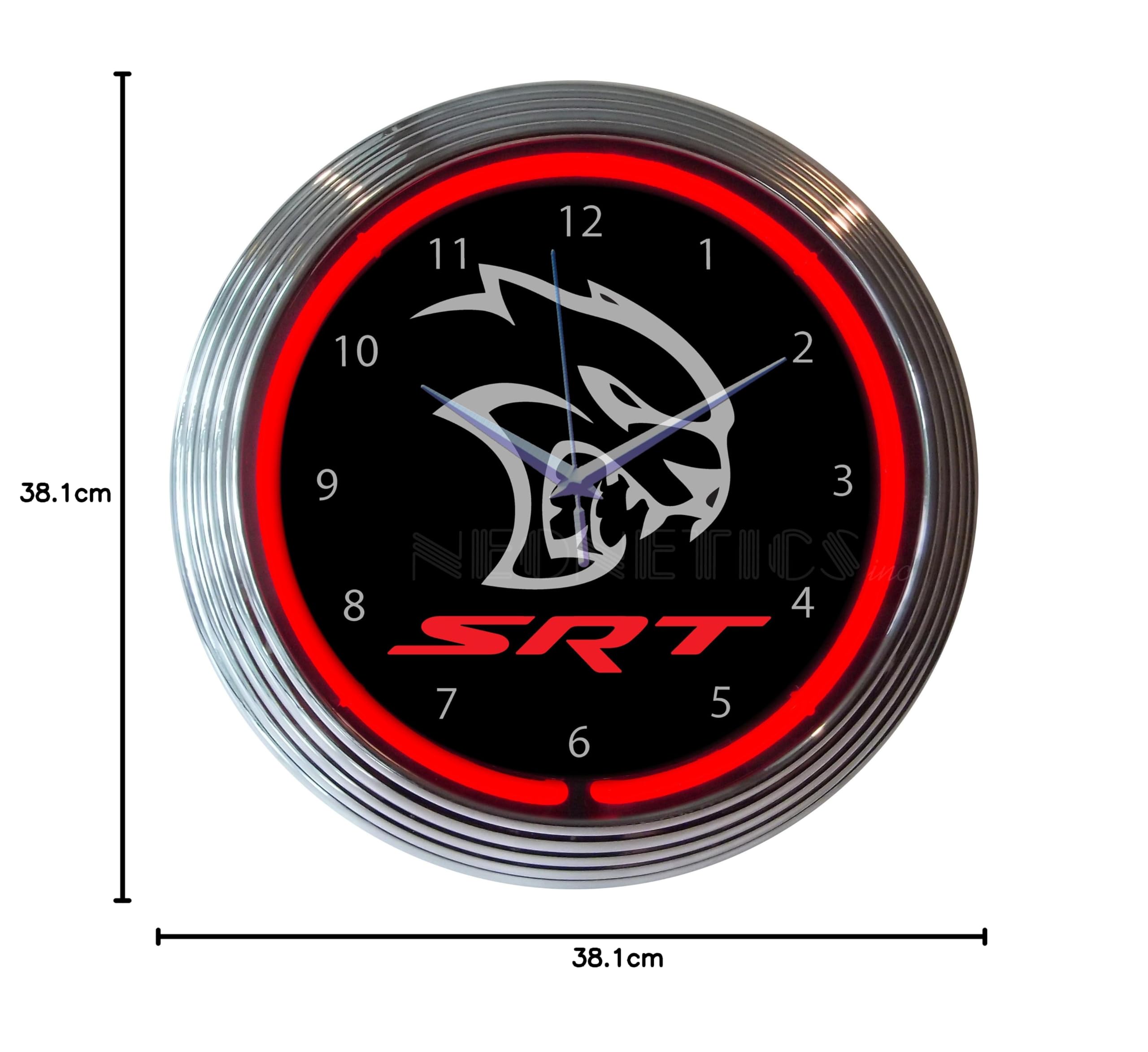 Neonetics Dodge Hellcat SRT reloj de neón