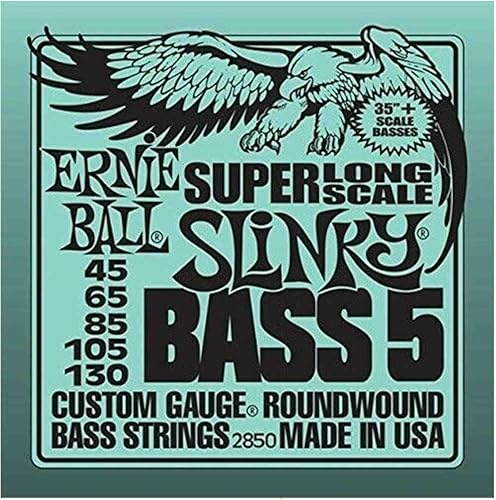 Miniatura 2 de Ernie Ball Cuerdas para guitarra de bajo de níquel Slinky a escala súper larga calibre 45-105 P02849