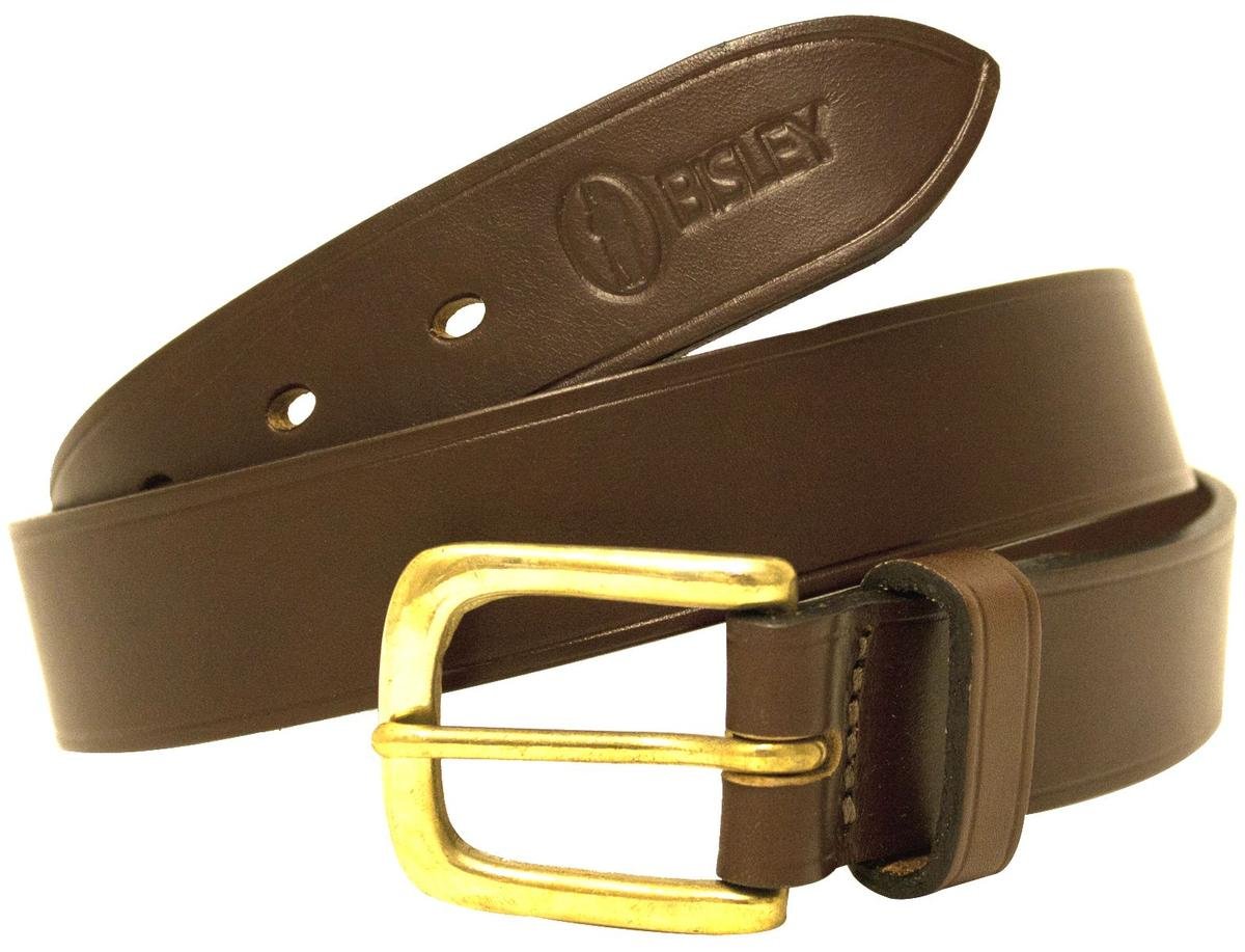 Bisley Plain Leather Belt Medium Brown