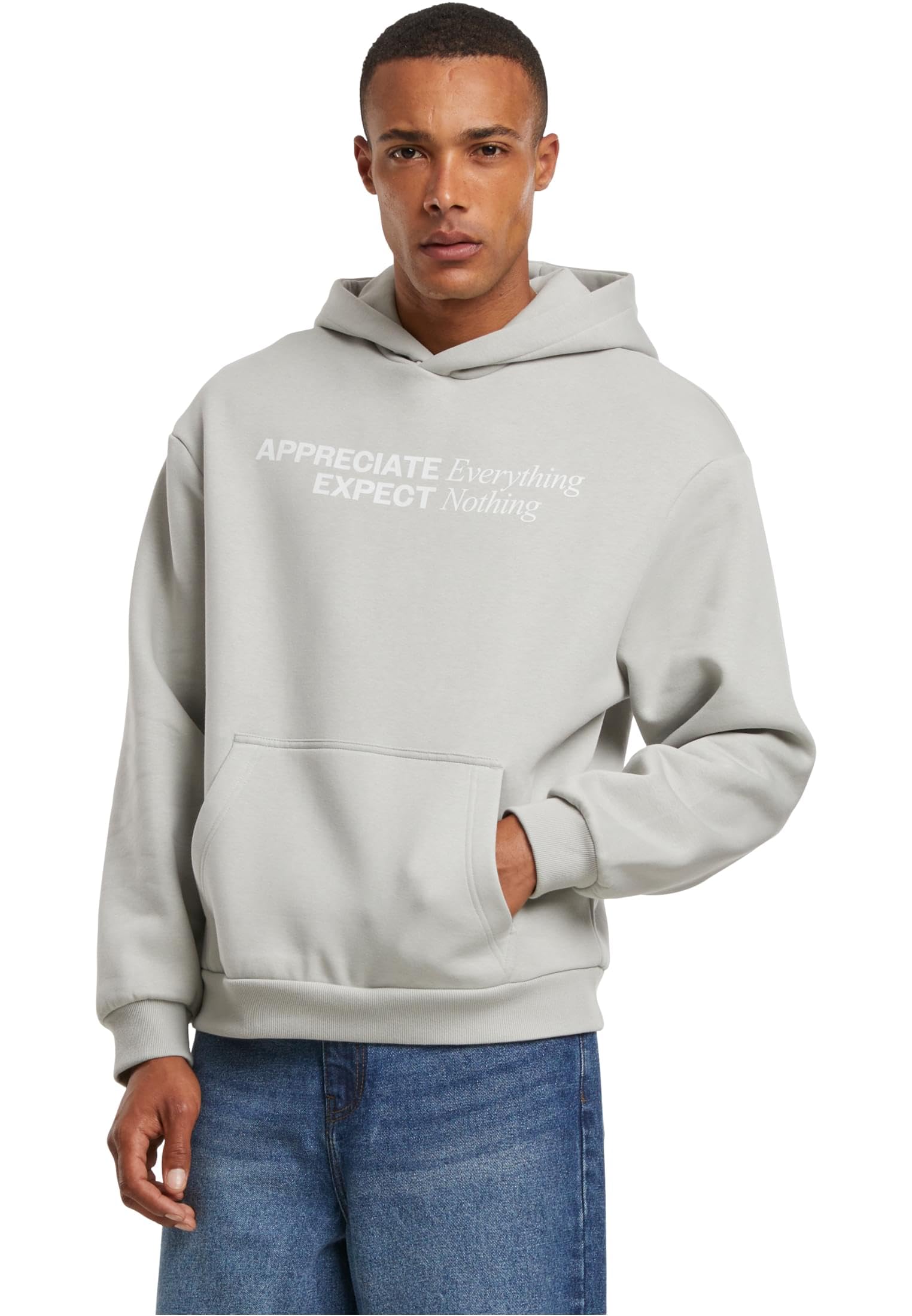 Mister Tee Sudadera con Capucha de los Hombres, 70% Algodón 30% Poliéster, Asfalto Ligero, S