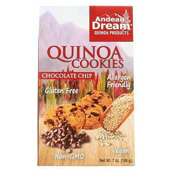 Andean Dream Gluten Free Quinoa Cookies Chocolate Chip - Case of 6-7 oz.
