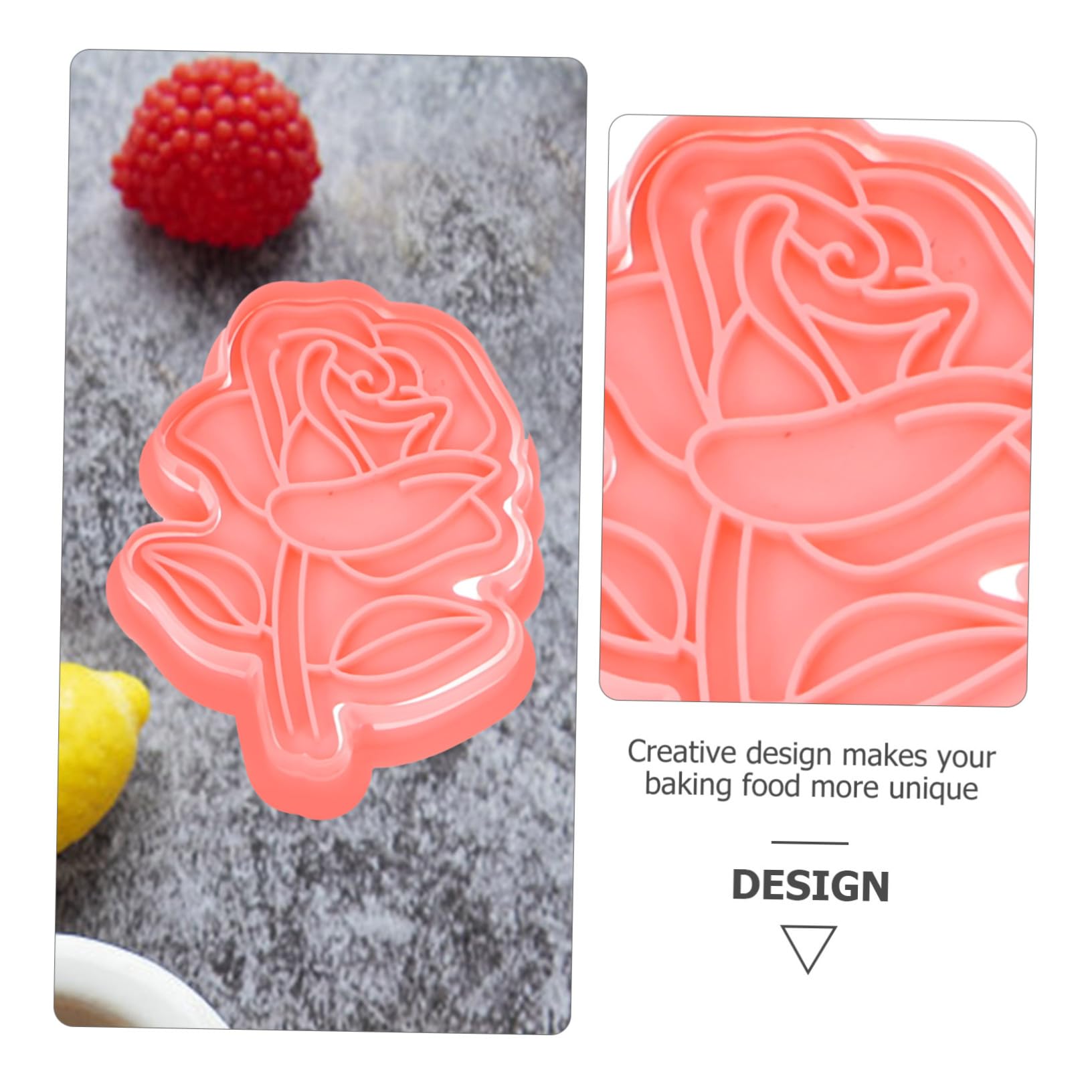 ABOOFAN 5 Ensembles Moule À Biscuits 3d Emporte-pièce Saint Valentin Moule À Gâteau Rectangulaire Cube Emporte-pièces De Cuisson s À Biscuits Gel Rose Nourriture Pp 8 Pièces * 5